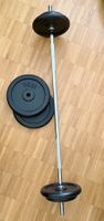 Langhantel-Set – 9‑kg‑Stange + 60 kg Gusseisen-Gewichte